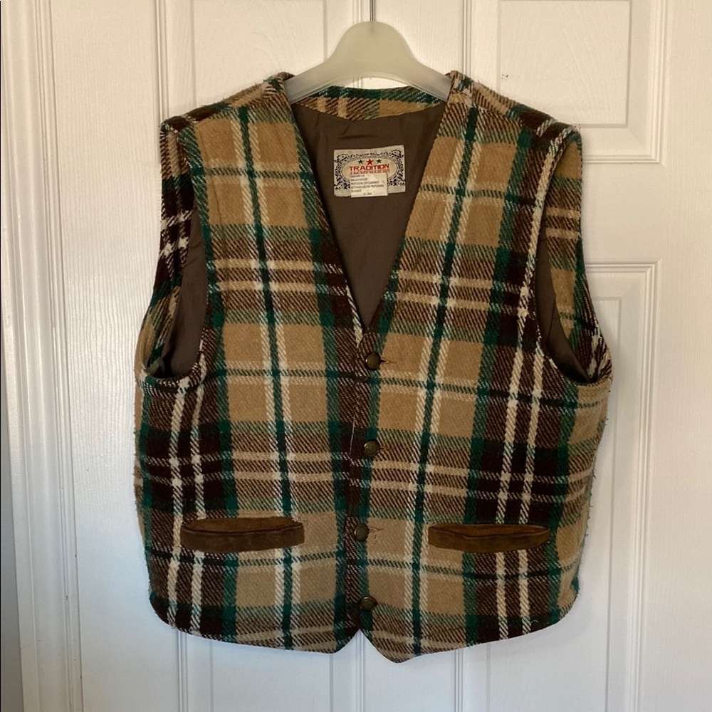 Vintage Tradition Plaid Button-Up Vest